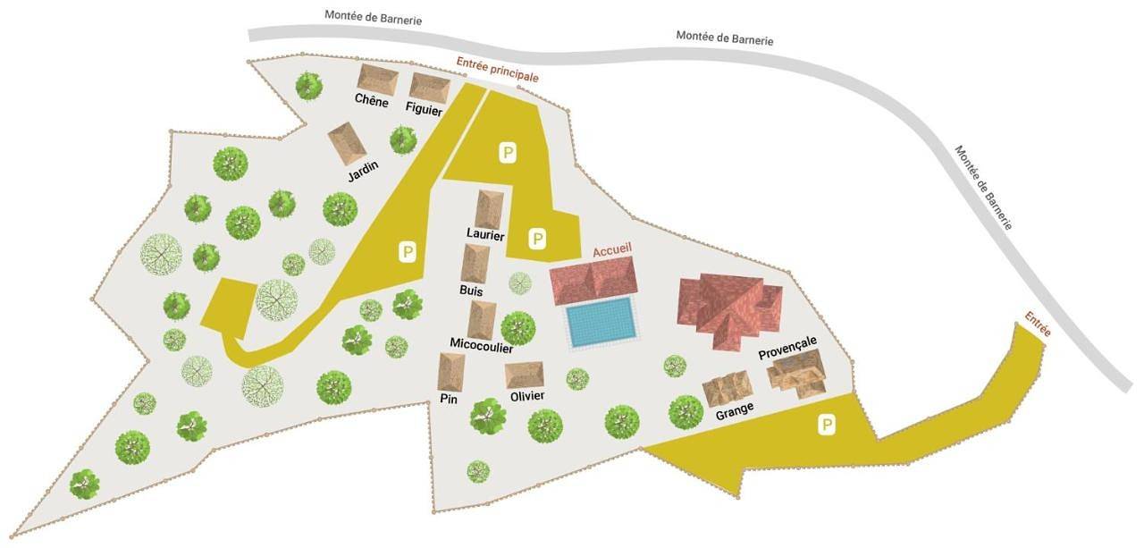 Gîtes Domaine de la Barnerie in Saint-Alban-Auriolles, Ardèche