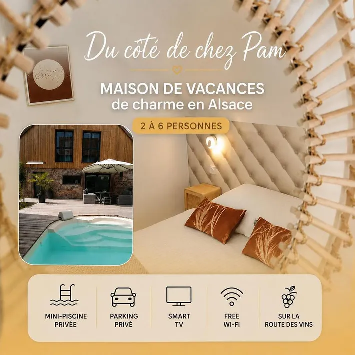 Maison de vacances pour 6 personnes, avec vue ainsi que piscine et terrasse - 1