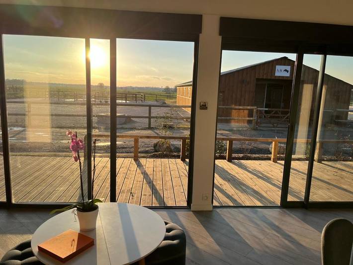 Camping pour 5 personnes, avec Terrasse ainsi que Jardin et Vue