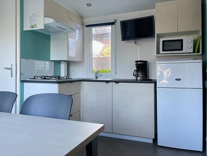 Camping Le Welcome - Mobilheim 6 personen - Mh 2Ch Premium - Integrierte Terrasse in Mesquer, Côte d'Amour