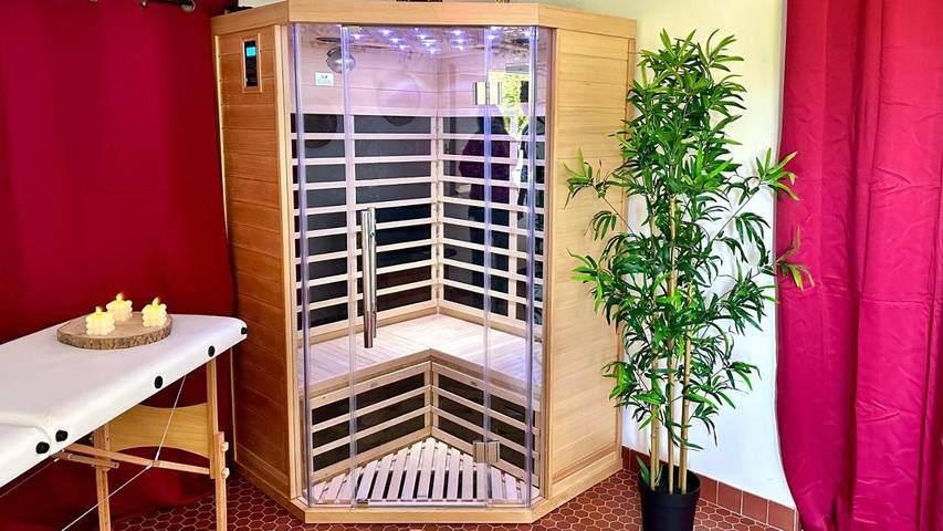 Maison de vacances pour 10 personnes, avec terrasse et jardin ainsi que sauna et vue