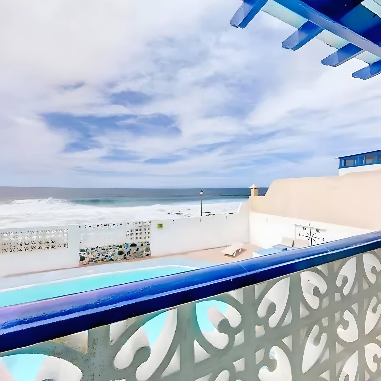 Ferienhaus 'La Santa' mit Meerblick, Gemeinschaftspool und Wi-Fi in La Santa, Tinajo