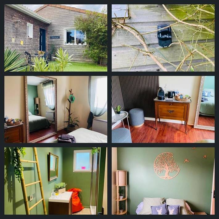 Gîte pour 2 personnes, avec jardin à Ligné