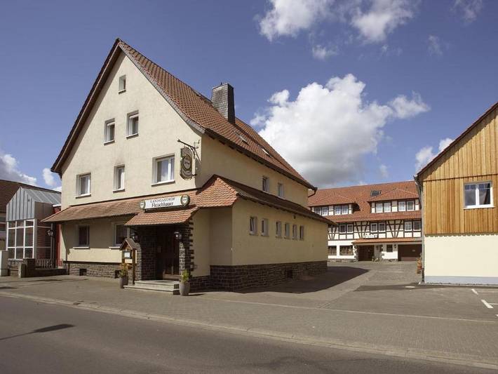 Landgasthof Fleischhauer - Doppelzimmer Katg. 1 Standard (auch zur Alleinbenutzung) mit eigenem Badezimmer in Homberg (Ohm), Vogelsberg Region