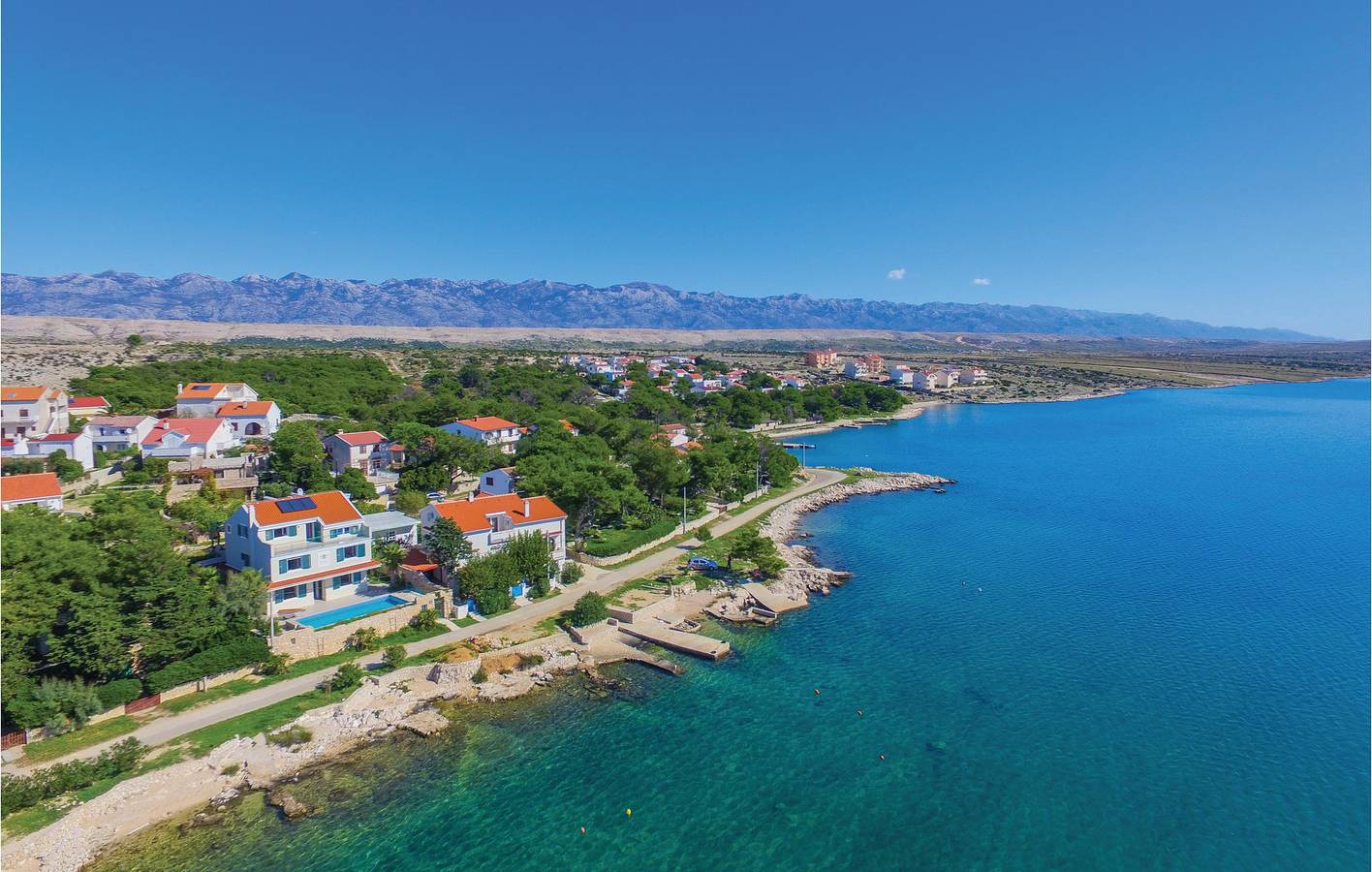 Dom dla 16 osób z taras in Pag, Pag (Wyspa)