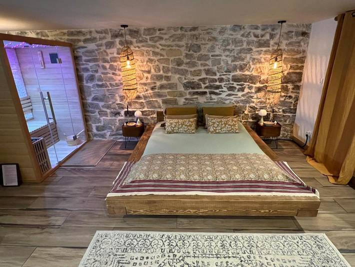 Villa pour 4 personnes, avec Balcon ainsi que Terrasse et Sauna