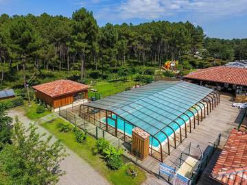 Mobil home pour 6 personnes, avec bassin pour enfant et sauna, animaux acceptés à Saint-Michel-Escalus