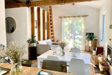 Location de vacances pour 8 personnes, avec jardin dans Maubuisson