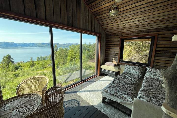 Blockhütte für 5 Personen, mit Terrasse in Åram