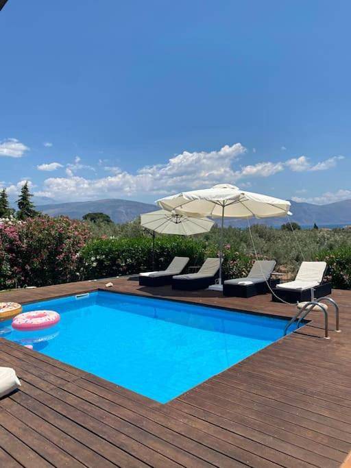Location de vacances pour 9 personnes, avec balcon et piscine ainsi que vue et jardin à Galaxidi - 4