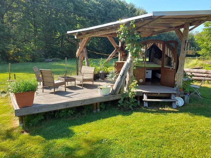 Camping für 2 Personen, mit Terrasse und Garten sowie Sauna in Sachsen