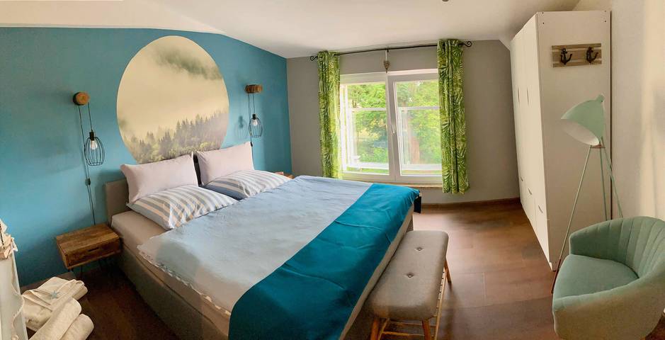 Ferienwohnung für 4 Personen, mit Garten und Seeblick im Barnimer Land