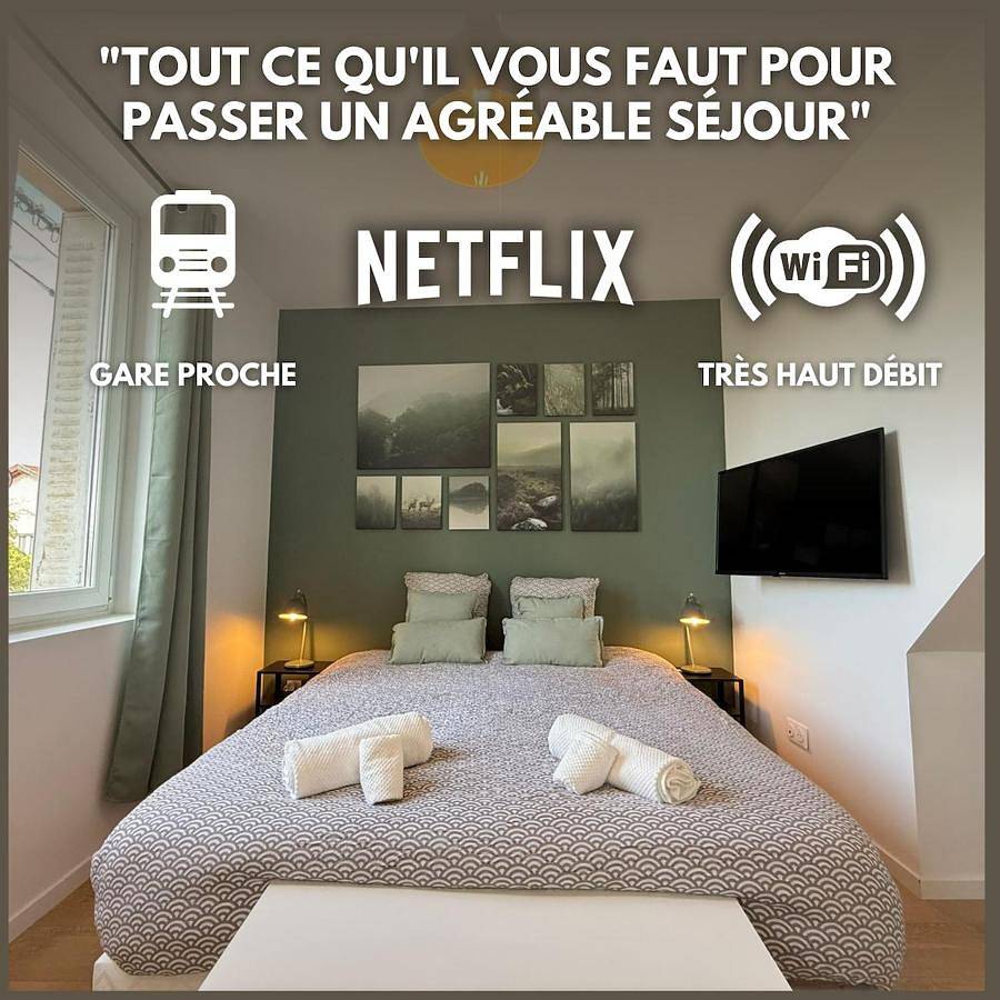 Appartement entier, Studio L'émeraude New Cozy - Gare Parilly in Vénissieux, Lyon et ses environs