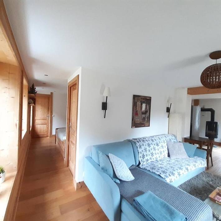 Gîte pour 5 personnes, avec vue et balcon dans Les Bossons