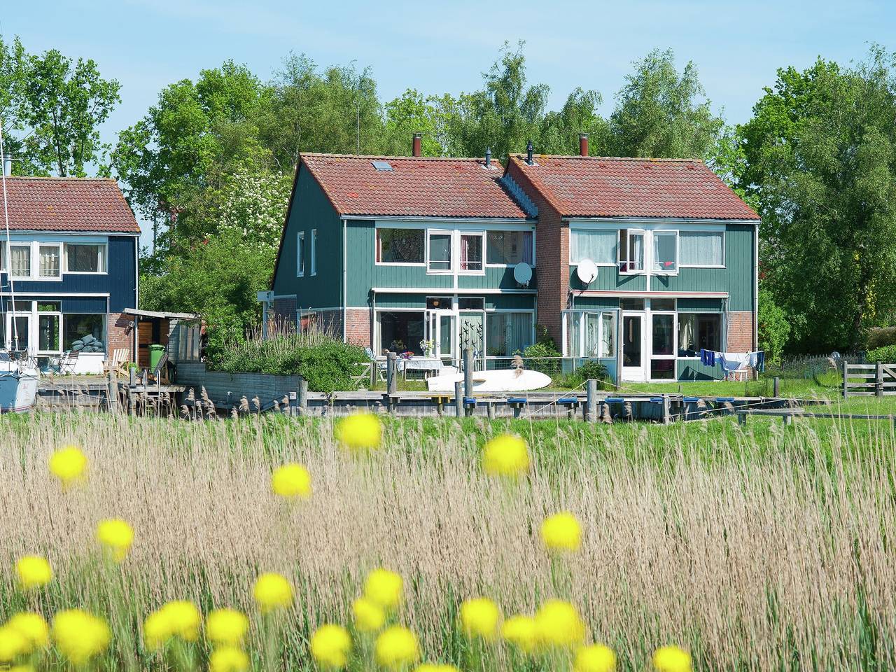 Vakantiehuis in Warns met eigen aanlegsteiger in IJsselmeer