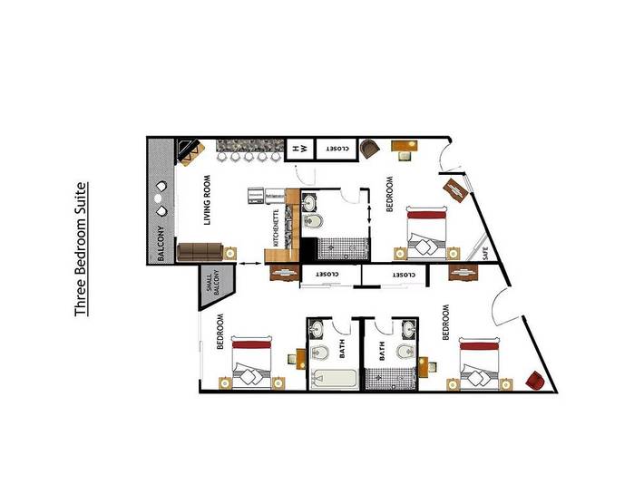Cottage pour 8 personnes, avec piscine ainsi que balcon et jacuzzi