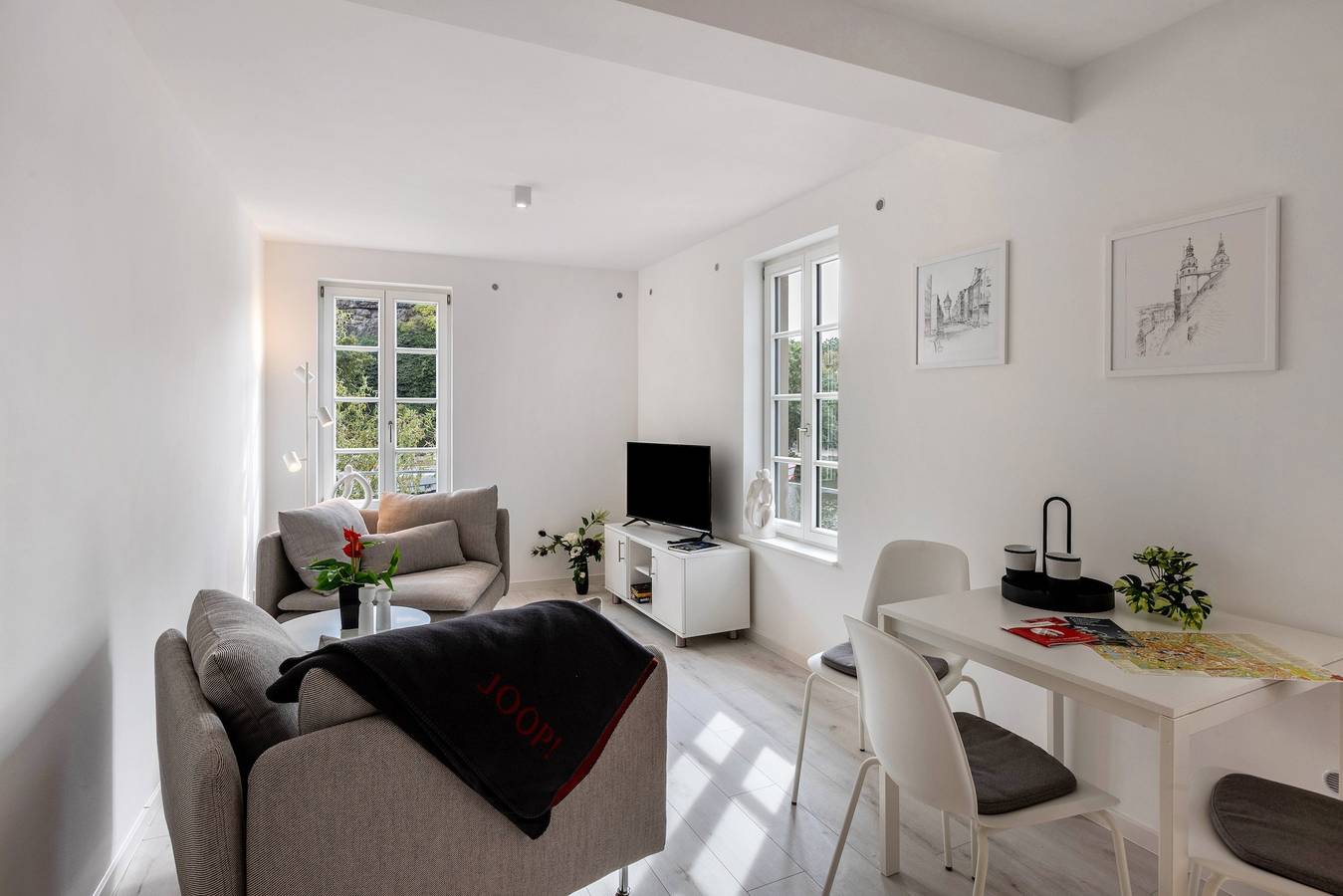 Appartement entier, Appartement 'Saale Fewo Mit Burgblick' avec vue sur le lac, jardin partagé et Wi-Fi in Halle, Saale-Unstrut