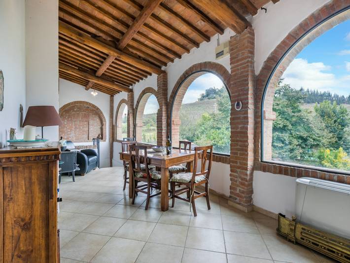 Location de vacances pour 8 personnes, avec vue ainsi que jardin et balcon à Buonconvento - 4