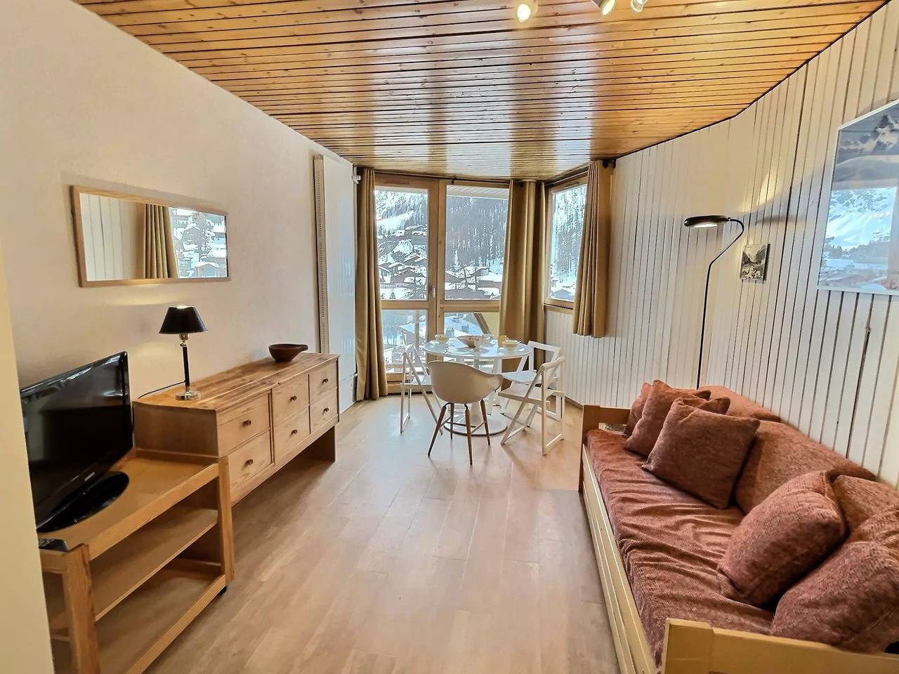 Estudio entero, Encantador estudio para 4 personas con imparable vista sur in Val-d'Isère, Macizo del Ruitor