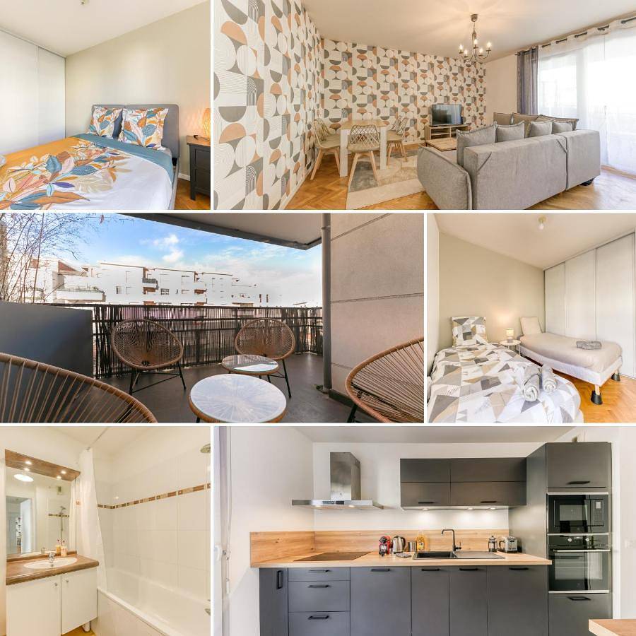 Appartement entier, Bright & Chill - Terrasse - À 7 min Gare Massy Tgv in Massy, Essonne
