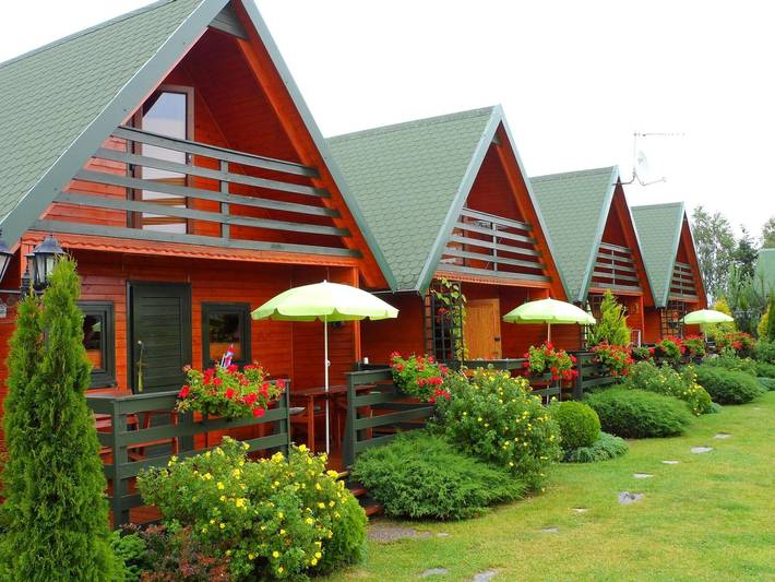 Ferienhaus für 7 Personen, mit Balkon und Terrasse in Sarbinowo