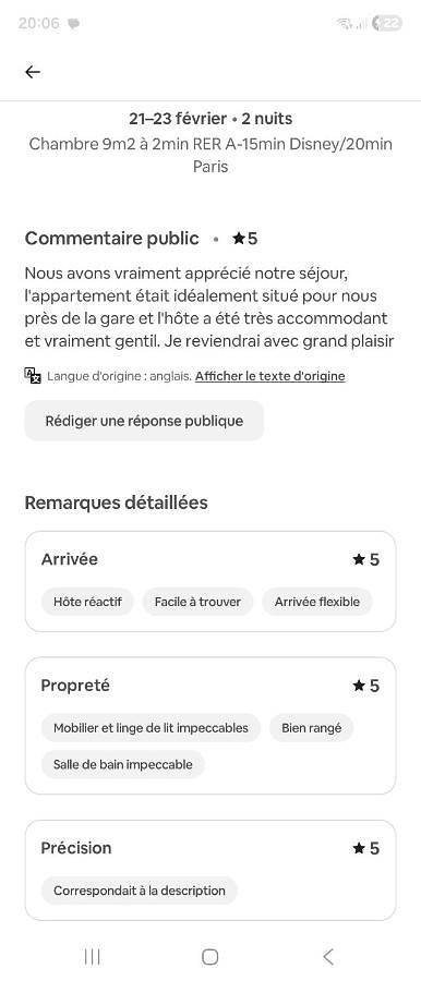 Gîte pour 2 personnes à Noisiel