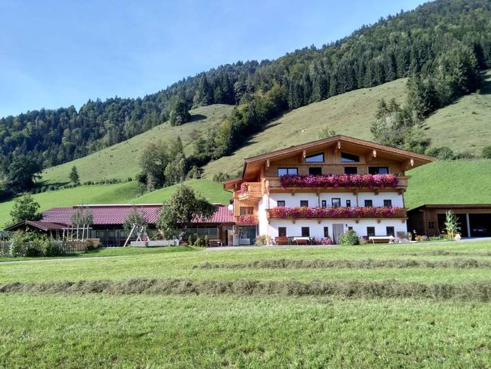 Bauernhof für 3 Personen, mit Balkon und Terrasse sowie Garten und Ausblick in Walchsee