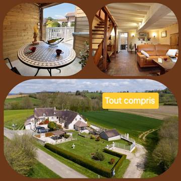 Gîte pour 3 personnes, avec balcon et jardin dans Perche-en-Nocé