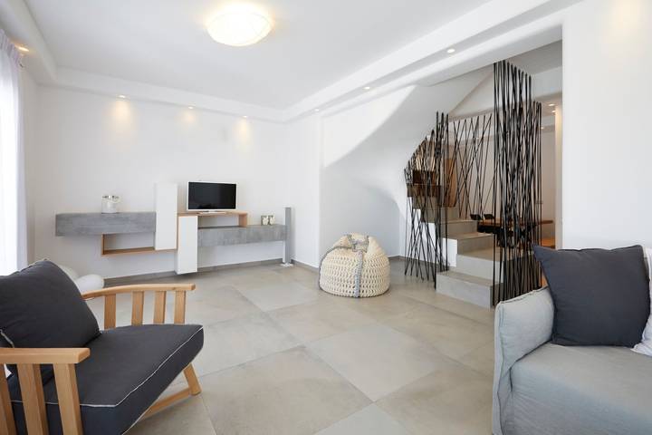 Ferienhaus für 6 Personen, mit Balkon und Meerblick sowie Garten auf Santorin