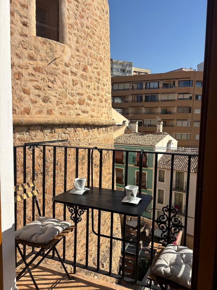 Appartement entier, Appartement 'Mar y Muralla' avec vue sur la mer, Wi-Fi et climatisation in La Vila Joiosa, Costa Blanca