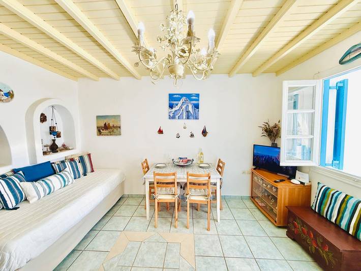 Ganze Wohnung, Ferienwohnung für 5 Personen mit Garten in Ornos, Mykonos