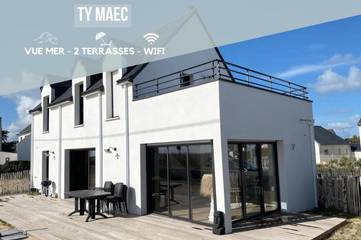 Location de vacances pour 8 personnes, avec jardin et vue dans Penthièvre