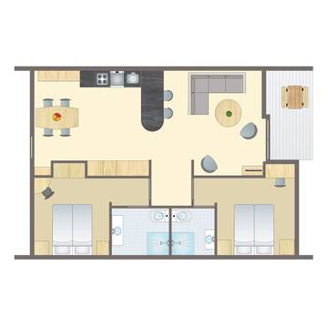 Bungalow für 4 Personen, mit Sauna und Terrasse sowie Balkon/Terrasse in Dänemark