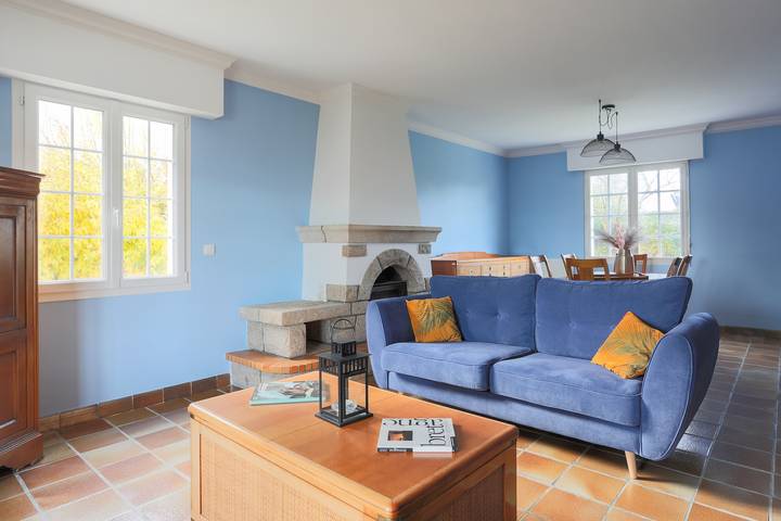 Maison de vacances 'Les Camelias' avec vue sur la mer, terrasse privée et balcon in Locquirec, Ceinture Dorée