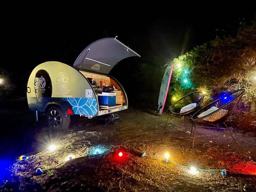 Camping Ushuaïa Villages La Maïade - Hébergement 2 personnes - Cosy Nature - 2 personnes - lit double, kitchenette, salon de jardin in Mimizan, Côte d’Argent