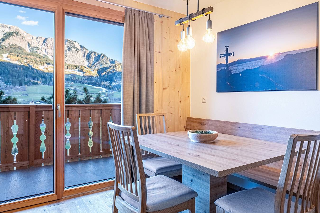 Ganze Wohnung, Ferienwohnung Mittnackerhof Kamille mit Bergblick, Balkon und Wlan in Sarntal, Sarntaler Alpen