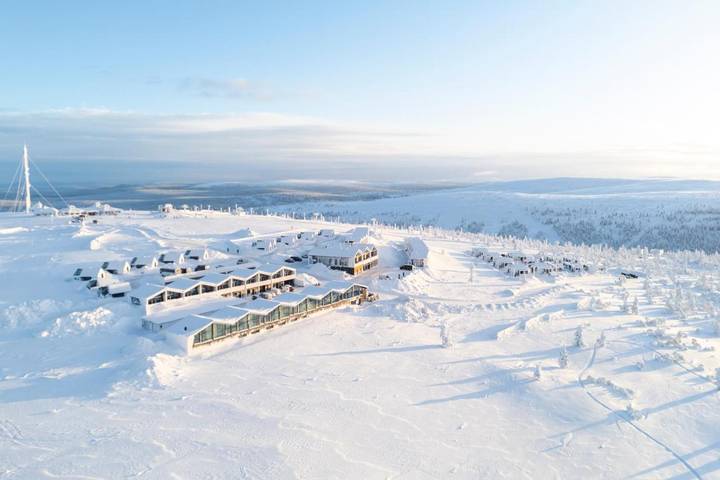 Hotel dla 4 osób, z widok i sauna oraz taras, zwierzęta dozwolone w Finlandia