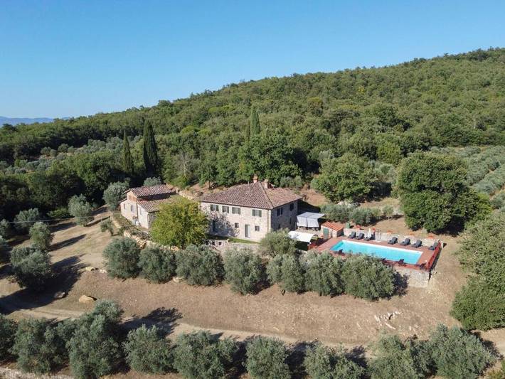 Ferienhaus für 16 Personen, mit Garten und Pool sowie Ausblick
