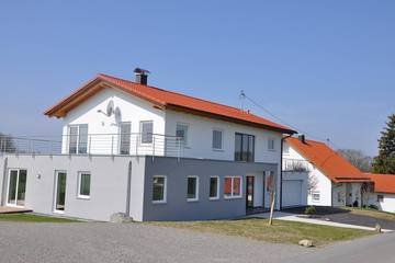 Ferienwohnung für 4 Personen, mit Balkon und Garten sowie Sauna in Bad Waldsee