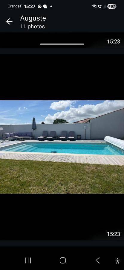 Location de vacances pour 6 personnes, avec terrasse ainsi que piscine et jardin à Charron