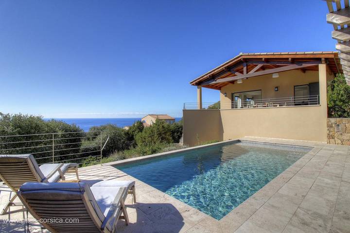 Cottage for 8 people, with Terrace and Garden as well as Pool and View in Corsica