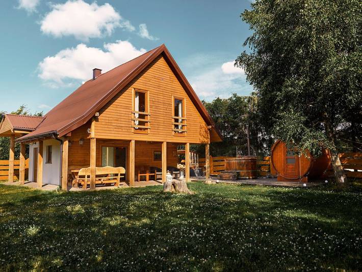 Dom dla 6 osób, z Taras i Jacuzzi oraz Sauna w Jezioro Żarnowieckie