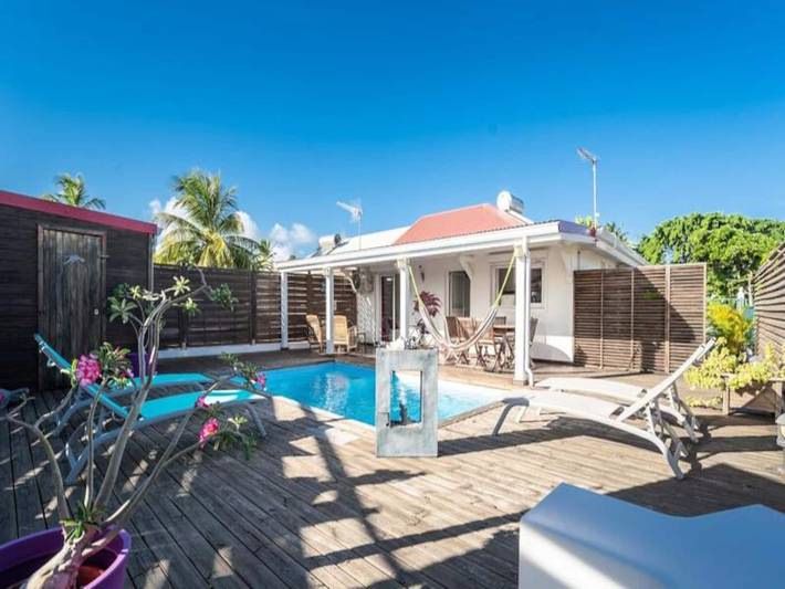 Hütte für 4 Personen, mit Garten und Pool in der Karibik