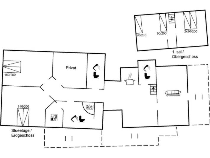 Ferieudlejning for 8 personer, med jacuzzi og sauna samt terrasse, husdyr tilladt i Fanø Bad