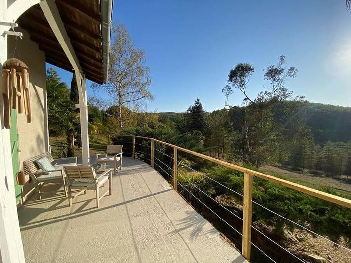 Location de vacances pour 5 personnes, avec Terrasse ainsi que Jardin et Vue à Piquecos
