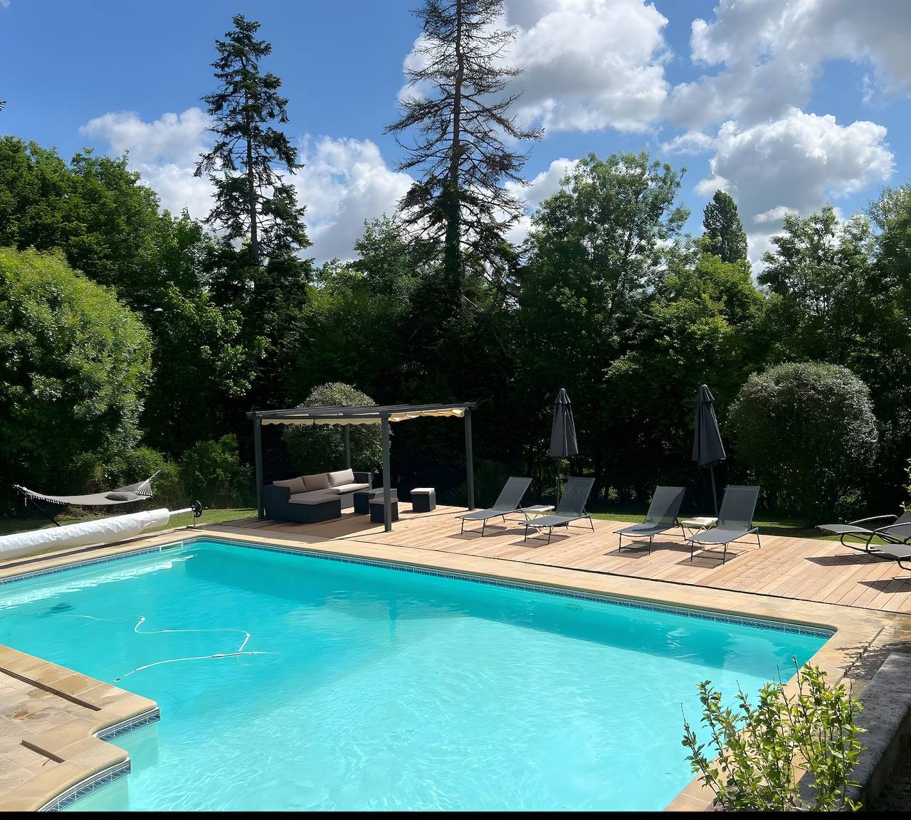 La Maison du Jardin – Ferienhaus im Domaine de France mit großem Pool und Wlan in Penne-d'Agenais, Villeneuve-sur-Lot und Umgebung