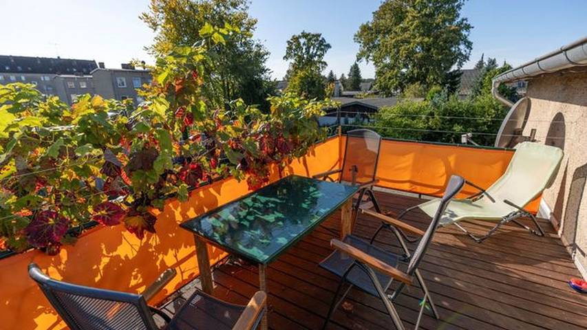 Ferienwohnung für 4 Personen, mit Balkon und Garten, mit Haustier