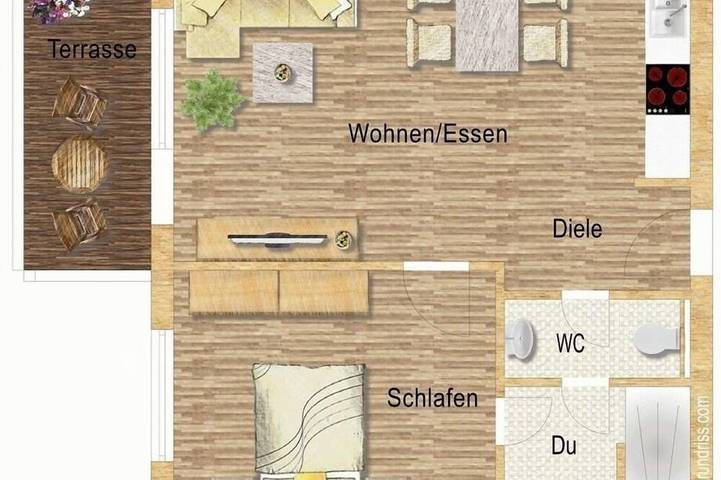 Ferienwohnung für 2 Personen, mit Garten in Lierschied