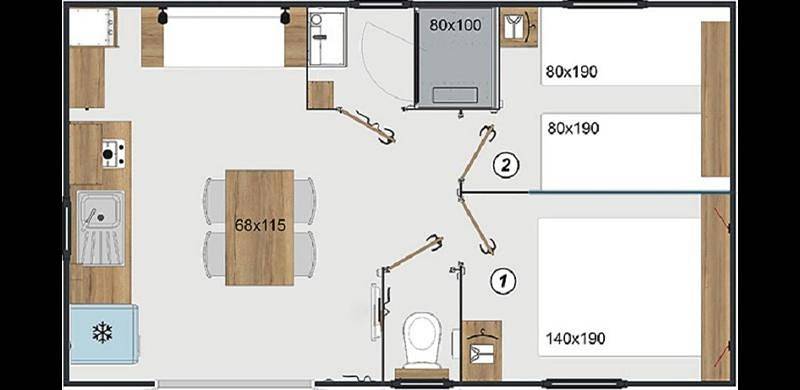 Camping pour 6 personnes, avec piscine et jardin à Porto-Vecchio - 2