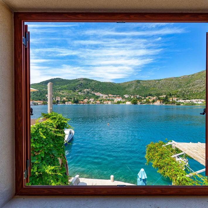 Apartament wakacyjny dla 4 osób, z Balkon i Balkon/ taras oraz Widok na ocean i Taras w Zaton